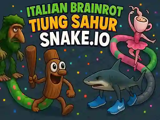 Italian Brainrot Tung Sahur Snake.io — δωρεάν online παιχνίδι