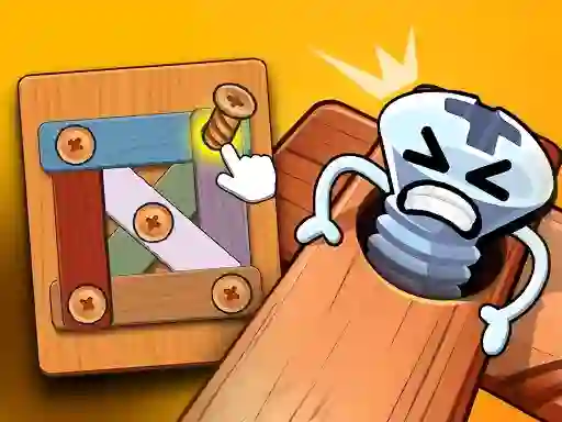 Wood Bolts Nuts Screw Pin Puzzle — δωρεάν online παιχνίδι