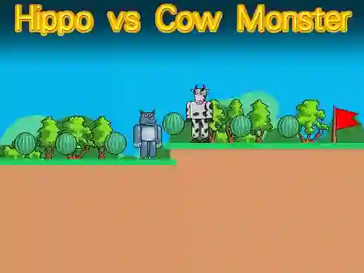 Hippo vs Cow Monster — δωρεάν online παιχνίδι