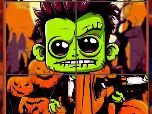 Franky & Vampire Halloween Puzzle — δωρεάν online παιχνίδι