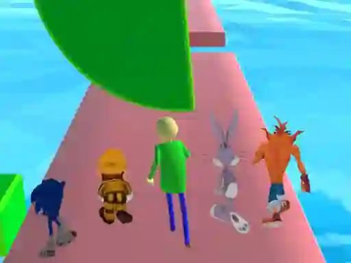 Fun Race 3D baldi's basics — δωρεάν online παιχνίδι