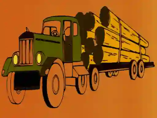 Logging Trucks Coloring — δωρεάν online παιχνίδι