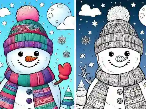 Coloring book Winter — δωρεάν online παιχνίδι