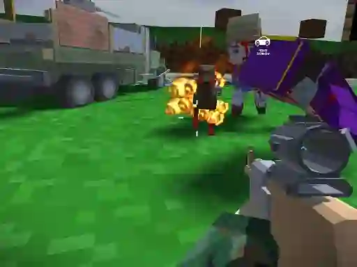 Blocky Zombie And Vehicle Shooting — δωρεάν online παιχνίδι