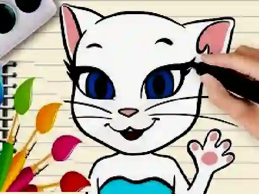Talking Angela Coloring Book — δωρεάν online παιχνίδι