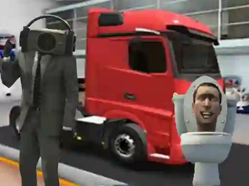 Truck Simulator Skibidi Toilet — δωρεάν online παιχνίδι