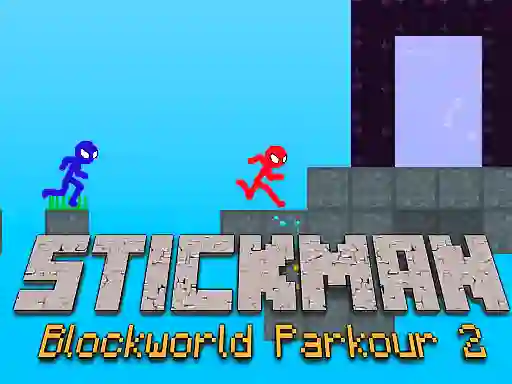 Stickman Blockworld Parkour 2 — δωρεάν online παιχνίδι