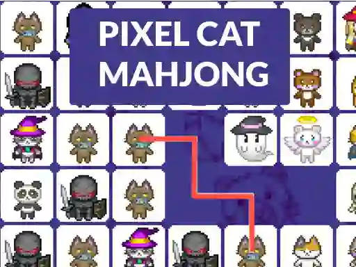 Pixel cat mahjong — δωρεάν online παιχνίδι
