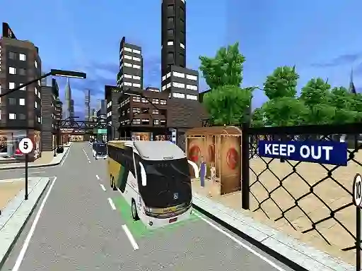 City Coach Bus Passenger Driving:Bus Parking 2021 — δωρεάν online παιχνίδι