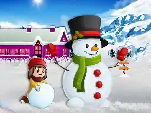Kids and Snowman Dress Up — δωρεάν online παιχνίδι