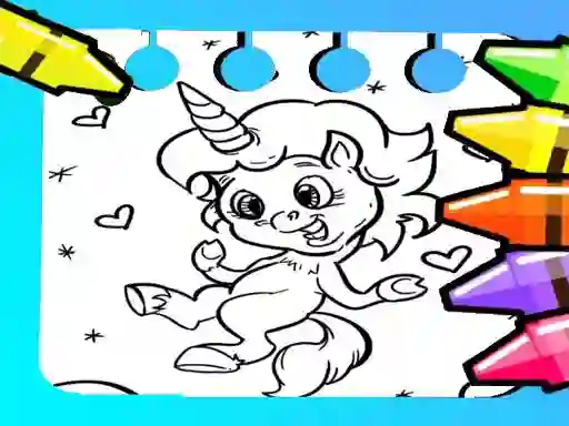 Magical Unicorn Coloring Pages — δωρεάν online παιχνίδι