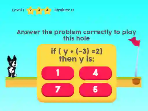 MathPup Golf 4 Algebra — δωρεάν online παιχνίδι