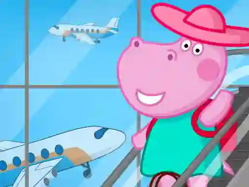 Hippo Family Airport Adventure — δωρεάν online παιχνίδι