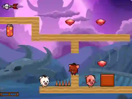 Pig Bros Adventure — δωρεάν online παιχνίδι