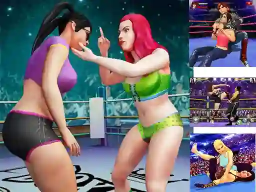 Real women wrestling Ring fighting — δωρεάν online παιχνίδι