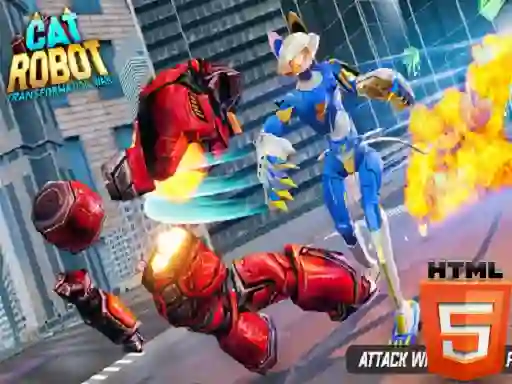 Cat Robot Transform War — δωρεάν online παιχνίδι