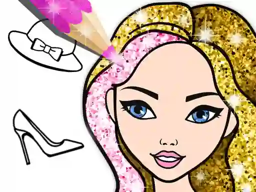 Fashion Coloring Book Glitter — δωρεάν online παιχνίδι