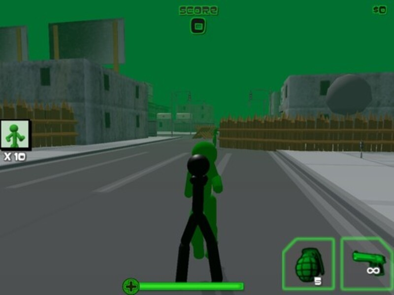 Παιχνίδι Stickman Zombie Shooting 3D σε απευθείας σύνδεση
