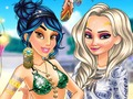 Παιχνίδι Οι εμμονές των πριγκιπισσών με τις boho παραλιακές ενδυμασίες σε απευθείας σύνδεση