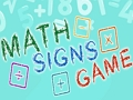 Παιχνίδι Παιχνίδι Math Signs  σε απευθείας σύνδεση