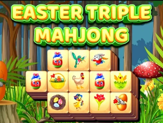 Παιχνίδι Πασχαλινό τριπλό Mahjong  σε απευθείας σύνδεση