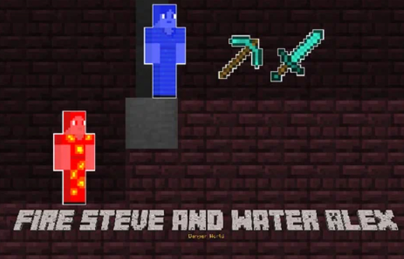 Παιχνίδι Πυρκαγιά Steve και Water Alex σε απευθείας σύνδεση