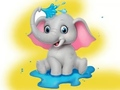 Παιχνίδι Βιβλίο ζωγραφικής: Elephant Spraying Water  σε απευθείας σύνδεση