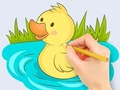 Παιχνίδι Βιβλίο ζωγραφικής: Baby Duck Swim  σε απευθείας σύνδεση