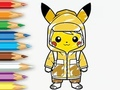 Παιχνίδι Βιβλίο ζωγραφικής: Αδιάβροχο Pikachu  σε απευθείας σύνδεση