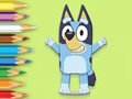 Παιχνίδι Βιβλίο ζωγραφικής: Happy Bluey  σε απευθείας σύνδεση