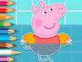 Παιχνίδι Βιβλίο ζωγραφικής: Peppa Swimming  σε απευθείας σύνδεση