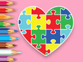 Παιχνίδι Βιβλίο ζωγραφικής: Heart Jigsaw  σε απευθείας σύνδεση