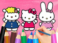 Παιχνίδι Βιβλίο ζωγραφικής: Hello Kitty With Friends  σε απευθείας σύνδεση