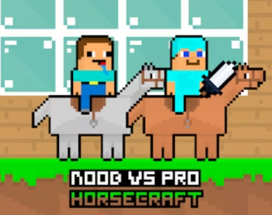 Παιχνίδι Noob εναντίον Pro HorseCraft  σε απευθείας σύνδεση