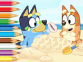 Παιχνίδι Βιβλίο ζωγραφικής: Bluey On The Beach  σε απευθείας σύνδεση