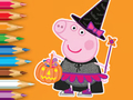 Παιχνίδι Βιβλίο ζωγραφικής: Peppa Pig Halloween  σε απευθείας σύνδεση