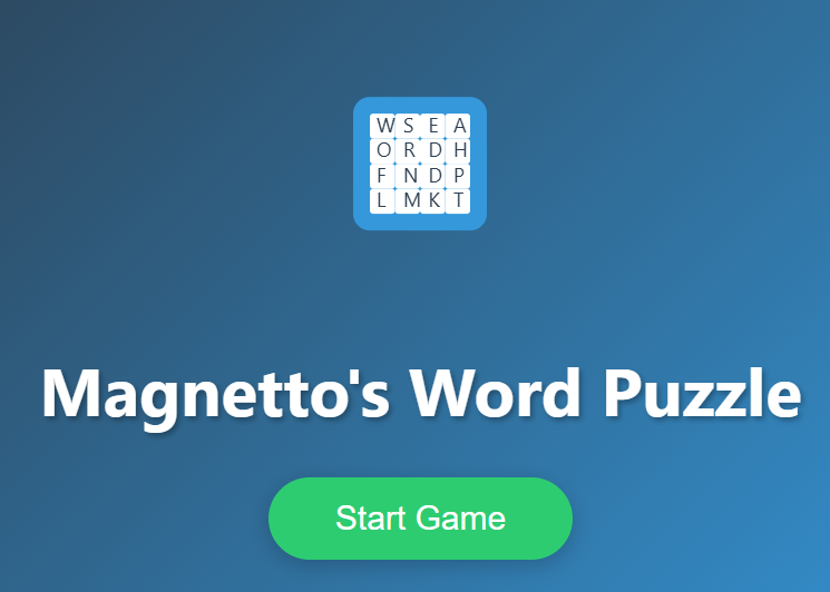 Παιχνίδι Το παζλ των λέξεων του Magnetto  σε απευθείας σύνδεση