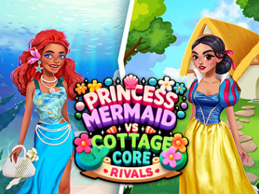 Παιχνίδι Princess Cottage Core εναντίον Mermaid Core Rivals  σε απευθείας σύνδεση