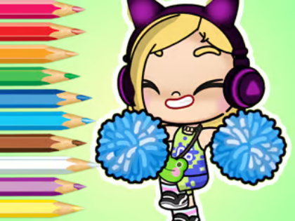 Παιχνίδι Βιβλίο ζωγραφικής: Avatar World Cheerleader  σε απευθείας σύνδεση