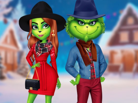 Παιχνίδι Το φόρεμα διακοπών για ζευγάρια Grinch  σε απευθείας σύνδεση