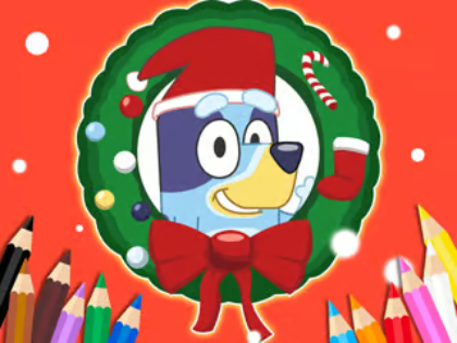 Παιχνίδι Βιβλίο ζωγραφικής: Bluey Santa Claus  σε απευθείας σύνδεση