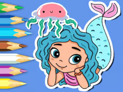 Παιχνίδι Βιβλίο ζωγραφικής: Jellyfish Mermaid  σε απευθείας σύνδεση