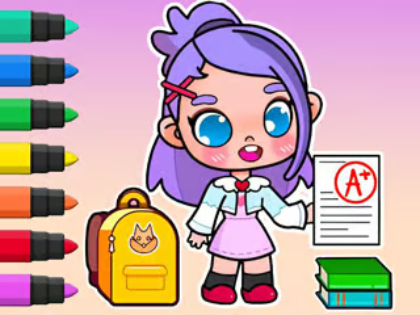 Παιχνίδι Βιβλίο ζωγραφικής: Avatar School Day  σε απευθείας σύνδεση
