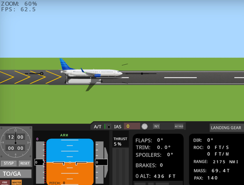 Παιχνίδι Simulator πτήσης 737-800 σε απευθείας σύνδεση