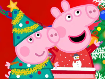 Παιχνίδι Παζλ: Peppa Pig Χριστουγεννιάτικη προετοιμασία  σε απευθείας σύνδεση