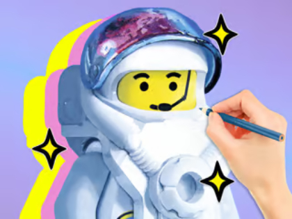 Παιχνίδι Βιβλίο ζωγραφικής: LEGO Astronaut  σε απευθείας σύνδεση
