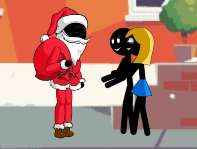 Παιχνίδι Stickman Άγιος Βασίλης  σε απευθείας σύνδεση