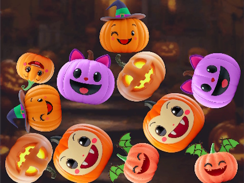 Παιχνίδι Συγχώνευση Connect Pumpkins: Halloween! σε απευθείας σύνδεση