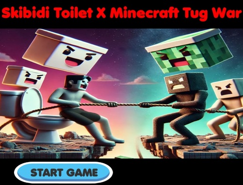 Παιχνίδι Τουαλέτα Skibidi x Minecraft Tug War  σε απευθείας σύνδεση