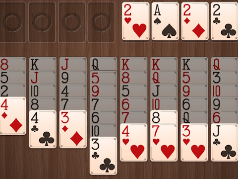 Παιχνίδι Ξύλο freecell  σε απευθείας σύνδεση